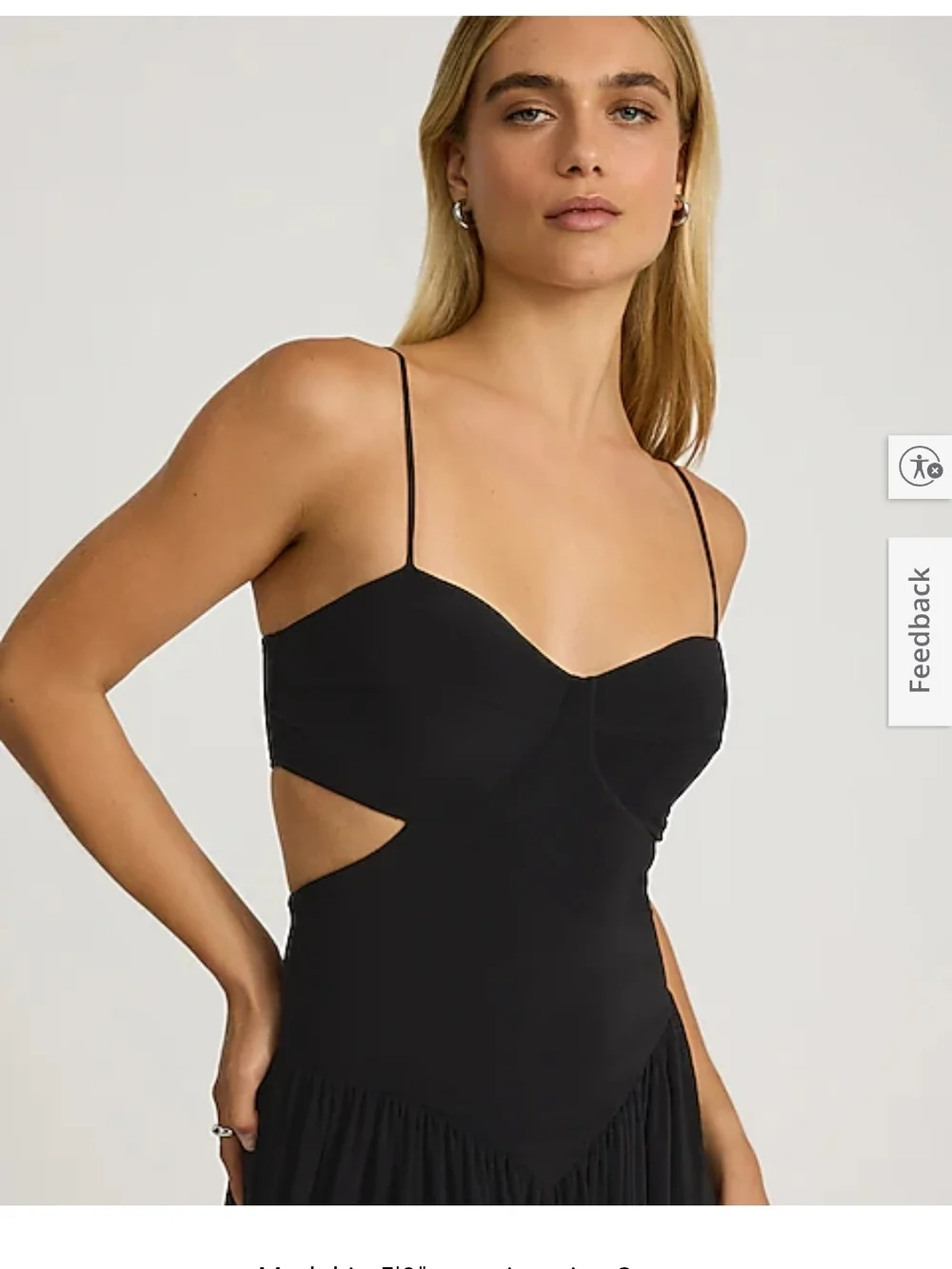 Black Maxi Dress With Cut-out. - Picture 3 of 5